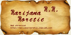 Marijana Moretić vizit kartica